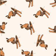 ski cartoon seamless pattern background N3