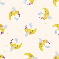 weather moon cartoon seamless pattern background N3