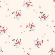 weather snowy cartoon seamless pattern background N5