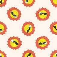 weather sunny day cartoon seamless pattern background N4
