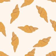 bread cartoon seamless pattern background N25
