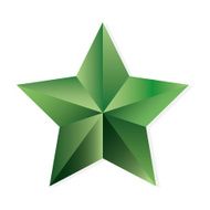 Emerald star vector isolated object