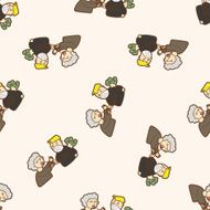 thief cartoon seamless pattern background N19