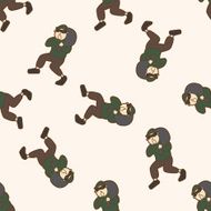 thief cartoon seamless pattern background N20