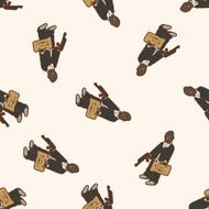 thief cartoon seamless pattern background N21