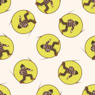 thief cartoon seamless pattern background N23