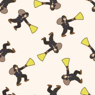 thief cartoon seamless pattern background N24