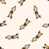 Water Sports cartoon seamless pattern background N13