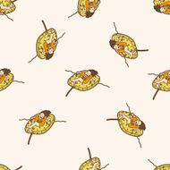 Water Sports cartoon seamless pattern background N14