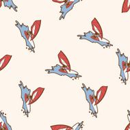 Water Sports cartoon seamless pattern background N16