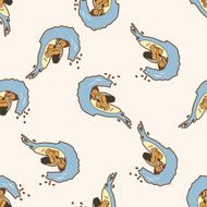 Water Sports cartoon seamless pattern background N19