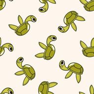 animal turtle cartoon seamless pattern background