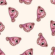 fish cartoon seamless pattern background N13