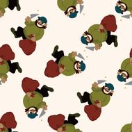 thief cartoon seamless pattern background N29