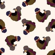 thief cartoon seamless pattern background N30