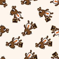 animal kangaroo worker cartoon seamless pattern background N2
