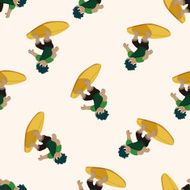 Water Sports cartoon seamless pattern background N28