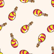 style hot air balloon cartoon seamless pattern background N4