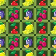pattern of ripe lemon raspberry cherry and plum N2
