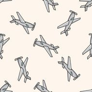 transportation airplane cartoon seamless pattern background N23