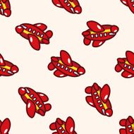 transportation airplane cartoon seamless pattern background N28