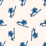 transportation Helicopters cartoon seamless pattern background N6