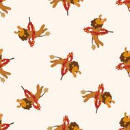 circus animal cartoon seamless pattern background N13