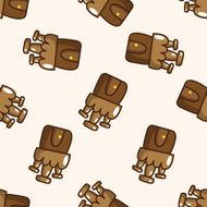 Building house tower cartoon seamless pattern background N6