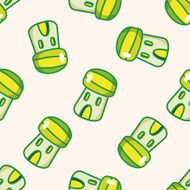 Building house tower cartoon seamless pattern background N9