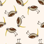 bird cartoon seamless pattern background N10
