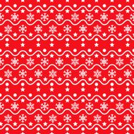 Snowflakes red seamless pattern