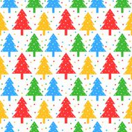 Colorful christmas trees pattern