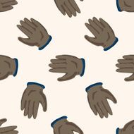 Working gloves cartoon seamless pattern background N3