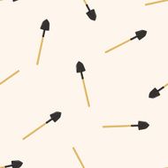 gardening shovel cartoon seamless pattern background N20