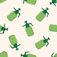 plant waterer cartoon seamless pattern background N8