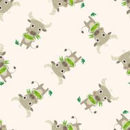 animal cattle cartoon seamless pattern background