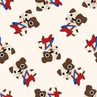 animal dog cartoon seamless pattern background N3