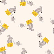 animal mouse cartoon seamless pattern background N3