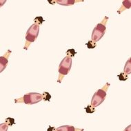 Office workers cartoon seamless pattern background N73