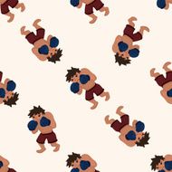 boxer cartoon seamless pattern background N42