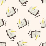 Memo notebook cartoon seamless pattern background