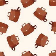 Briefcase cartoon seamless pattern background N4