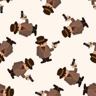 mafia cartoon seamless pattern background N25