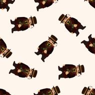 mafia cartoon seamless pattern background N26