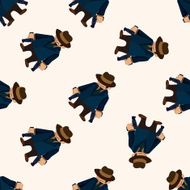 mafia cartoon seamless pattern background N27