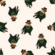 mafia cartoon seamless pattern background N31