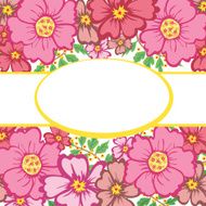 Frame with floral background N28
