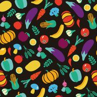 Vegetables and fruits Eco Food pattern