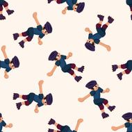 Extreme Sports cartoon seamless pattern background N40