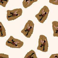 Extreme Sports cartoon seamless pattern background N42